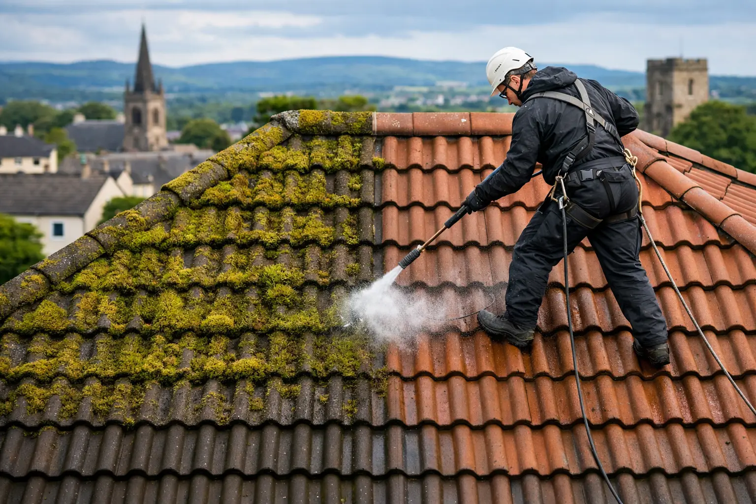 Why Roof Moss Removal Is Essential in Falkirk