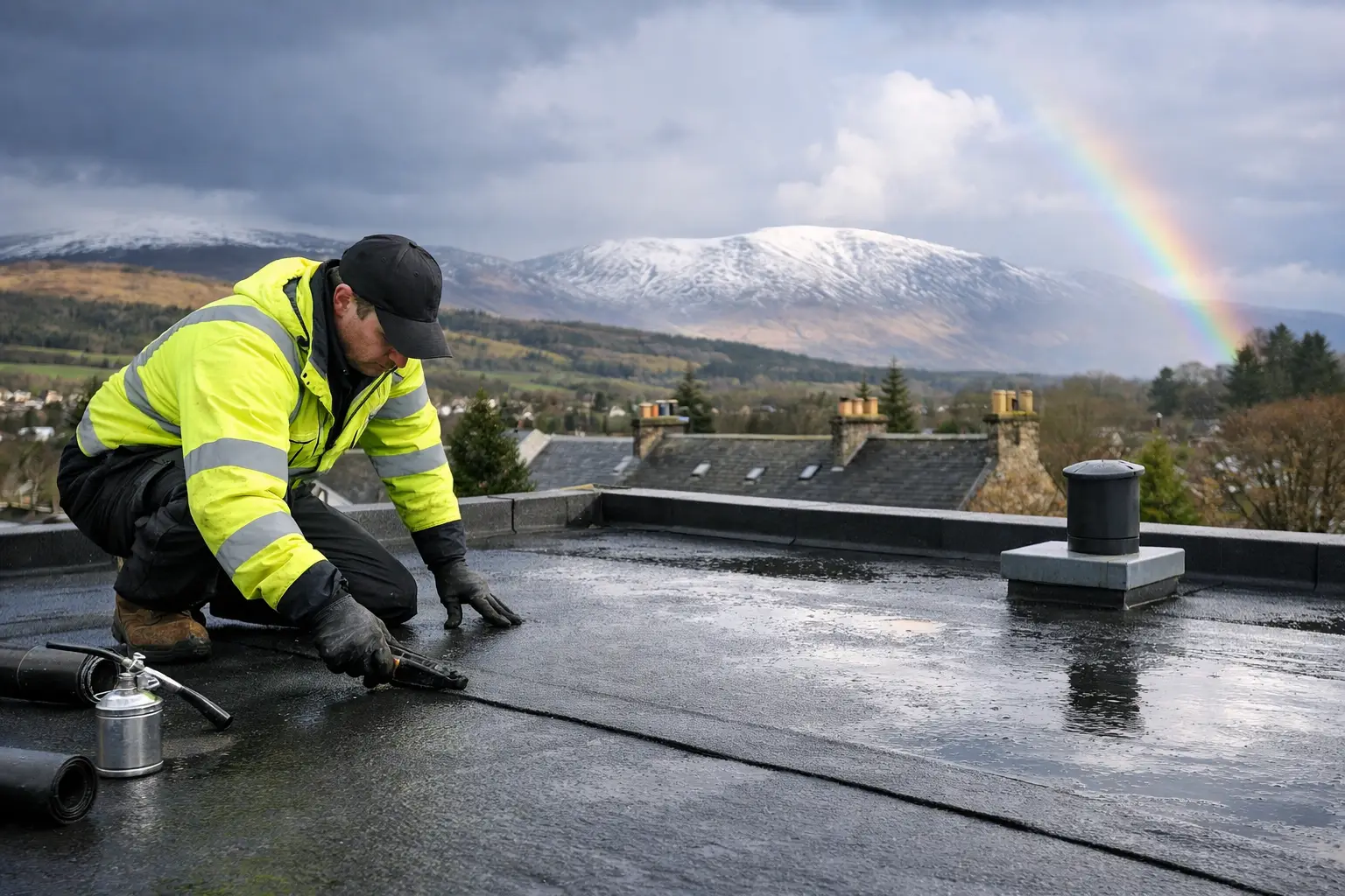 How to Maintain Flat Roofing in Scottish Weather